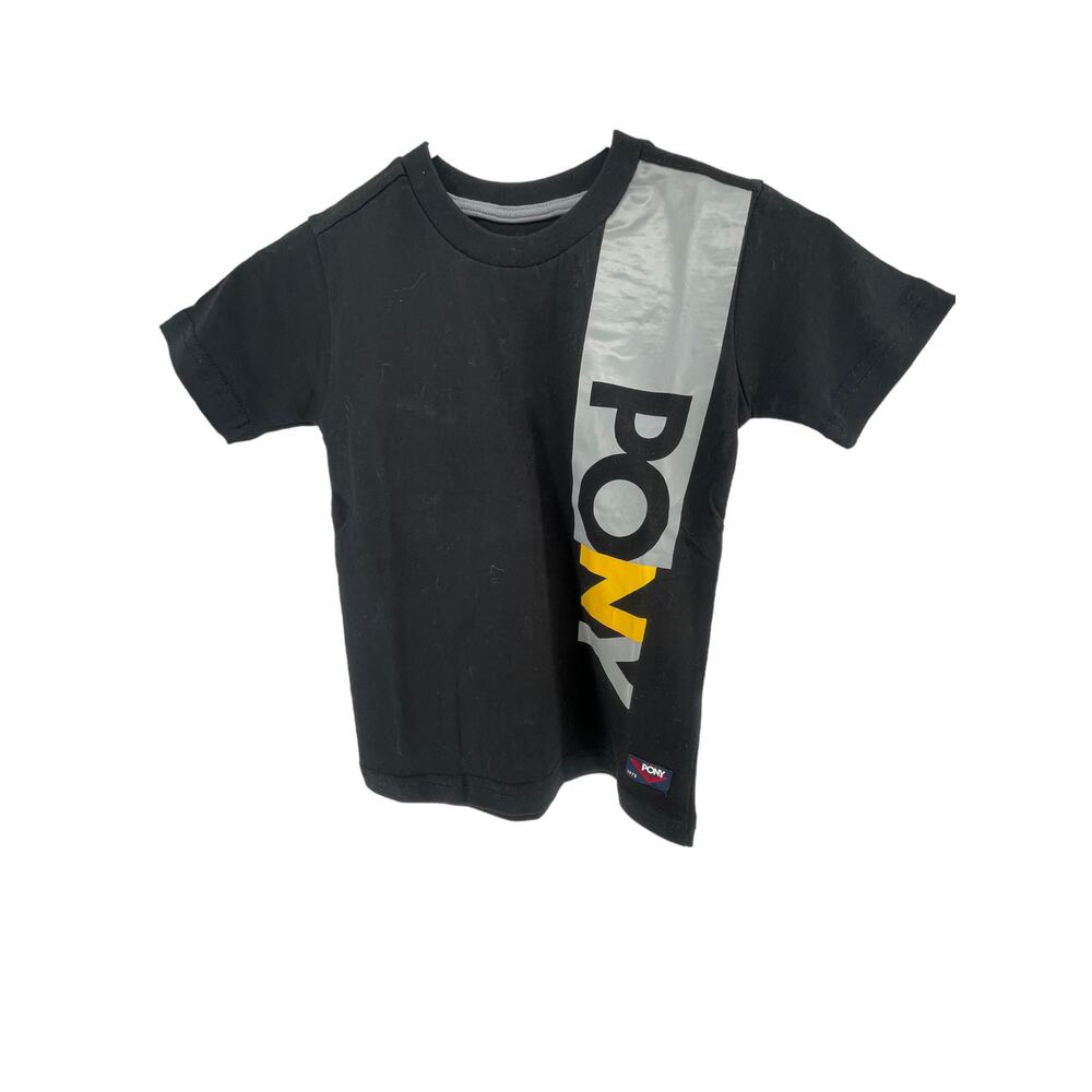 NWT PONY Boys' Black Graphic Short Sleeve T-Shirt Youth Size Small/4